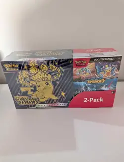 Pokemon Surging Sparks Costco 2-Pack - Elite Trainer Box (ETB) + Booster Bundle - Image 1