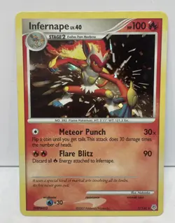 Pokemon: Infernape #5/130 Holo Rare Diamond & Pearl 2007 Vintage (LP) - Image 1