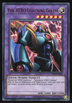 Evil HERO Lightning Golem - LDS3-EN028 - RED Ultra Rare - 1st Edition Yugioh - Image 1