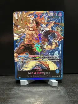 One Piece English ST22-001 Ace & Newgate Foil Leader - Image 1