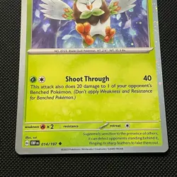 Dartrix 014/197 Cosmos Holo Promo Obsidian Flames - Near Mint Pokemon Card - Image 3