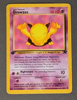 Pokemon Team Rocket First Edition Drowzee #54/82 HP - Image 1