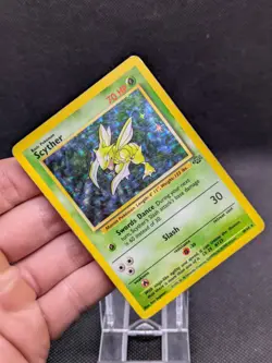 Scyther 10/64 Holo Jungle Set Pokemon Card WOTC Played - Image 2