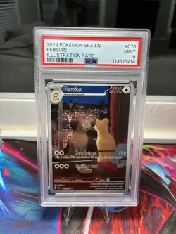 Pokemon TCG Persian Shrouded Fable Holo Illustration Card 078/064 PSA 9 - Image 1