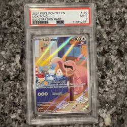 PSA 9 - 2024 Lickitung 180/162 SV05: Temporal Forces Holo Pokemon - Image 1