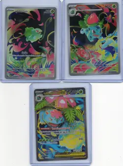 3 card Pokemon Bulbasaur / Ivysaur / Mega Venusaur ex SR (Thai language) - Image 1