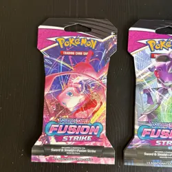 Pokemon Fusion Strike Sleeved Booster Pack Art Set - 4 Packs in Total - Image 3