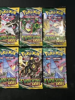 (Lot of 12) Pokemon Evolving Skies Booster Packs - 3x Full Art Sets! - Image 5