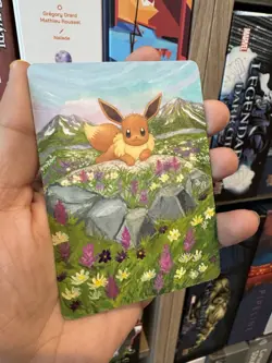 Pokemon hand painted alter full art EEVEE Prismatic Evolutions art Made to Order - Image 1