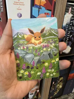 Pokemon hand painted alter full art EEVEE Prismatic Evolutions art Made to Order - Image 2