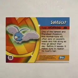 Swablu Topps Pokemon Advanced Challenge #72 2004 - Image 2