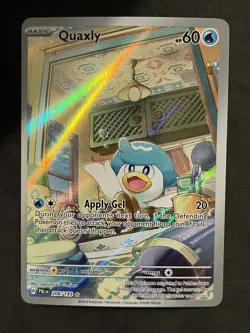 Quaxly Illustration Rare 206/193 Pokemon Paldea Evolved English IR NM - Image 1