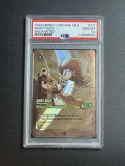 Disney Lorcana Daisy Duck Enchanted EN-6 211/204 PSA 10 ! - Image 1