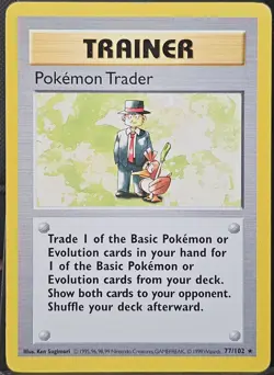 Pokemon Trader Rare Base Set Shadowless 77/102 Wizards Regular TCG Card 1999 - Image 1