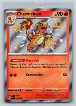 Pokemon TCG Charmeleon Card Scarlet & Violet Paldean Fates 110/091 Baby Shiny - Image 1