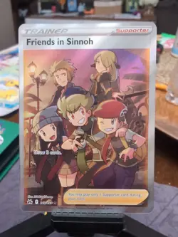 Pokemon TCG Crown Zenith Trainer Friends in Sinnoh Holo Ultra Rare Card 149/159 - Image 1