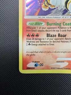 Entei 4/132 Holo Rare Diamond & Pearl Pokemon Card HOLO BLEED LP+ - Image 4