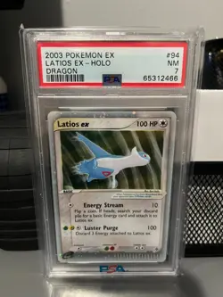 PSA 7 Latios EX 94/97 EX Dragon Ultra Rare Holo Foil E Reader 2003 Pokemon - Image 1
