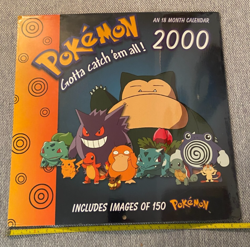 1999 VINTAGE POKEMON SEALED CALENDAR FOR 2000 INCLUDES IMAGES OF 150 RARE MINT D - Image 1