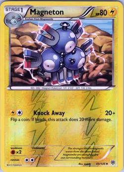Magneton 45/135 Uncommon - Pokemon TCG B&W 8: Plasma Storm - Reverse Holo (LP) - Image 1