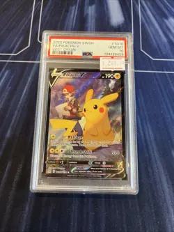 Pokemon TCG Pikachu V TG16/TG30 Swsh11: Lost Origin Trainer Gallery Holo PSA 10 - Image 1