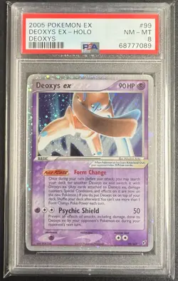 2005 Pokemon Deoxys EX Holo 99/107 PSA NM-MT 8 - Image 1