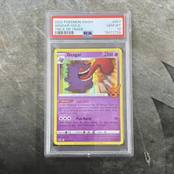 2022 Pokemon SWSH Gengar Holo Trick or Trade PSA Gem Mint 10 #057/198 English - Image 1
