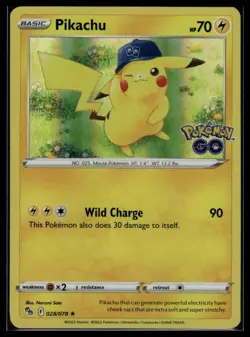 Pikachu (28) Pokemon GO 028/078 Holo NM - Image 1
