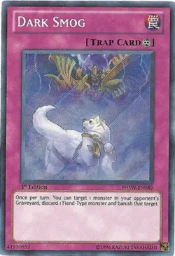 Yugioh! LP Dark Smog - PHSW-EN089 - Secret Rare - Unlimited Edition Lightly Play - Image 1