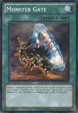 Monster Gate - SDDC-EN032 - Common - 1st Edition Lightly Played Structure Deck D - Image 1