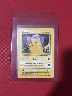 Pokemon TCG Base Set Pikachu Card 58/102 Unplayed - Image 1