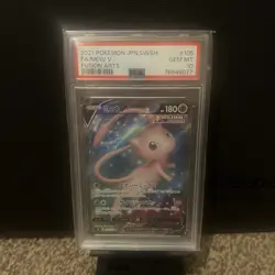 Mew V 105/100 s8 Fusion Arts SR PSA 10 Gem Mint Japanese Pokemon Card - Image 1