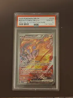 Pokemon TCG Team Rockets Moltres EX Destined Rivals Card 229/182 Gem MT PSA 10 - Image 1