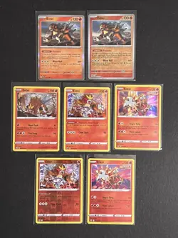 7 Entei Pokemon Card Holo Rare Reverse SM SWSH SV PTCG - Image 1