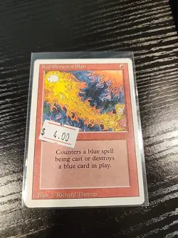 Magic MTG - Red Elemental Blast - Revised 3rd Edition - NM - Image 1
