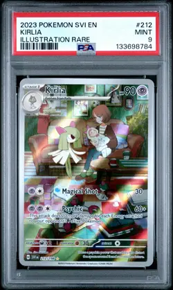 2023 POKEMON SVI EN-SCARLET & VIOLET ILLUSTRATION RARE #212 KIRLIA PSA 9 - Image 1