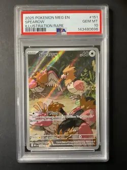 Spearow 151 PSA 10 2025 Pokemon Illustration Rare MEG EN - Image 1