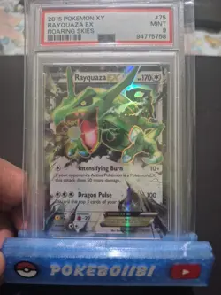 PSA 9 2015 POKEMON XY ROARING SKIES #75 RAYQUAZA EX ROARING SKIES - Image 1