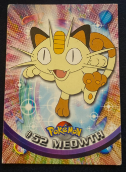 1999 Topps Pokemon Series 1 TV Animation MEOWTH #52 Blue Logo HP - Image 1