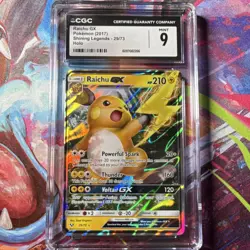 Pokemon Raichu GX Shining Legends 29/73 Ultra Rare Holo CGC 9 English - Image 1