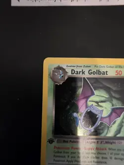 ✅🔥2000 Pokemon Dark Golbat 1st Edition Holo 7/82 Team Rocket LP+🔥✅ - Image 4