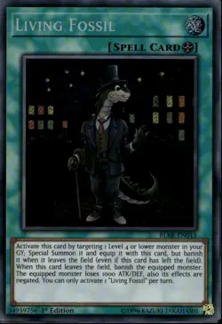 Living Fossil 1st Ed Secret Rare BLLR-EN015 Yu-Gi-Oh! - Image 1