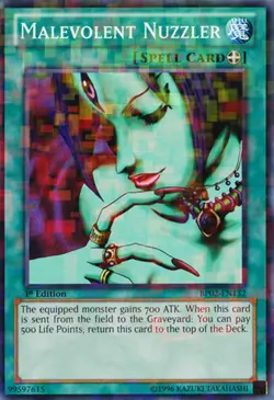 Yugioh! LP Malevolent Nuzzler - BP02-EN132 - Mosaic Rare - 1st Edition Lightly P - Image 1