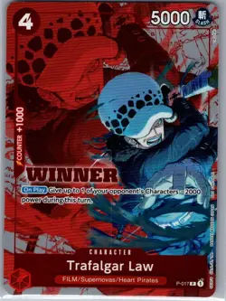 Trafalgar Law (Winner Pack Vol. 7) P-017 English One Piece Promo - NM - Image 1