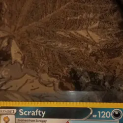 Pokemon Scrafty 099/203 Evolving Skies Error card Climped top Mint - Image 3