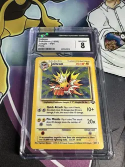 CGC 8 Jolteon 1999 Jungle 4/64 Holo Rare Pokemon Card NM/Mint Graded - Image 1