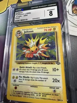 CGC 8 Jolteon 1999 Jungle 4/64 Holo Rare Pokemon Card NM/Mint Graded - Image 2
