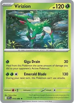 VIRIZION 010/086 RARE HOLO WHITE FLARE POKEMON CARD NM-Mint TCG - Image 1