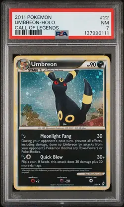 Umbreon Call of Legends Holo Card 22/95 PSA 7 - Image 1