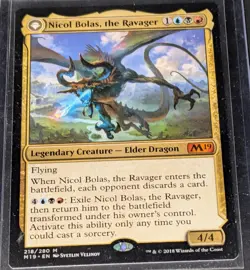 Magic: The Gathering Nicol Bolas Ravager/Arisen Core Set 2019 Mythic 218 Regular - Image 1
